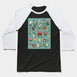 English Country Garden Chintz Baseball T-Shirt